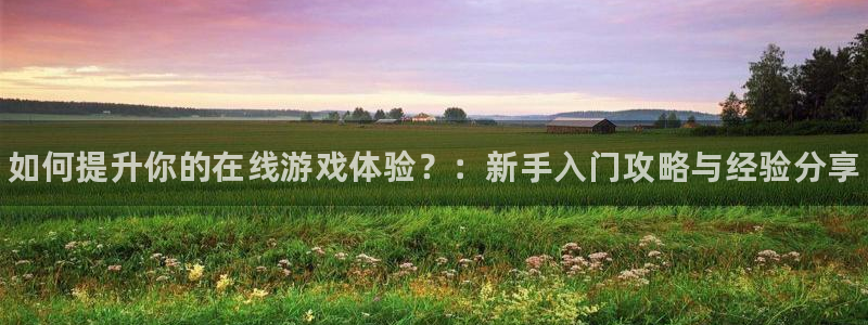 优贝娱乐娱乐是真的吗：如何提升你的在线游戏体验？：新手入门攻